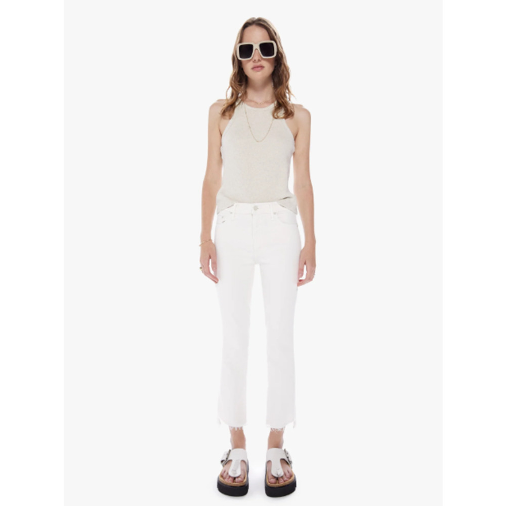 MOTHER Women's White Boot Cut Jeans